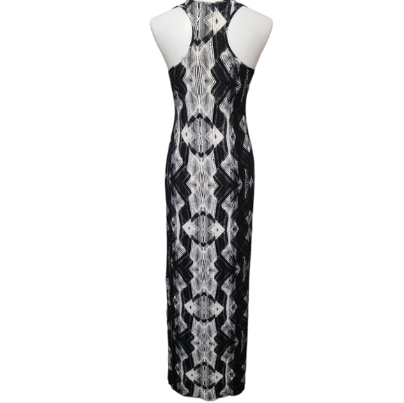 Hot Kiss Black Aztec Knit Racerback Maxi Dress Size Large - Picture 5 of 7